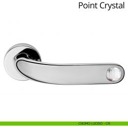 Maniglia con Swarovski per porta interna Point Crystal Linea Calì rosetta tonda bassa 2