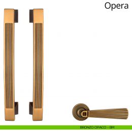 Maniglione accoppiato per porta Opera Linea Calì 2