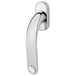 Maniglia con Swarovski per finestra martellina DK Point Crystal Linea Calì