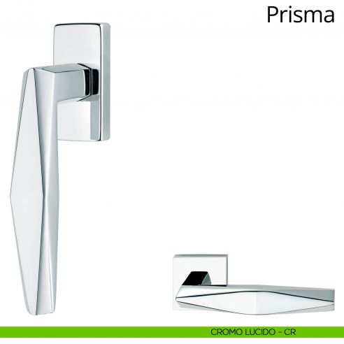 Maniglia per finestra martellina DK Prisma Linea Calì cromo