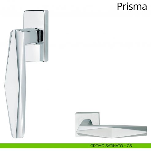 Maniglia per finestra martellina DK Prisma Linea Calì cromo lucido