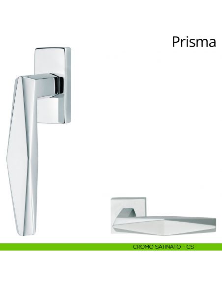 Maniglia per finestra martellina DK Prisma Linea Calì cromo lucido