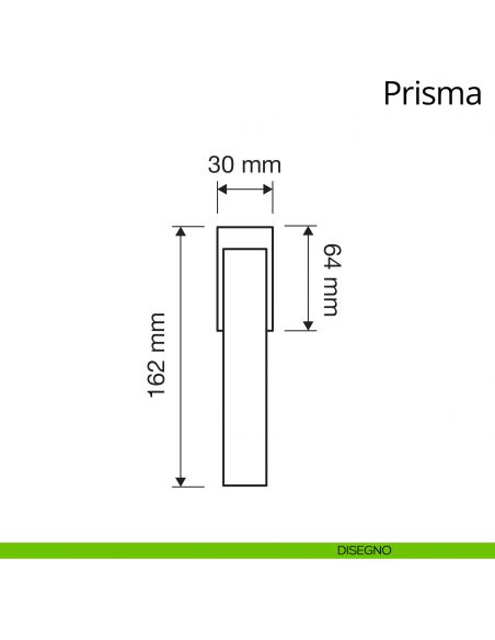 Maniglia per finestra martellina DK Prisma Linea Calì disegno