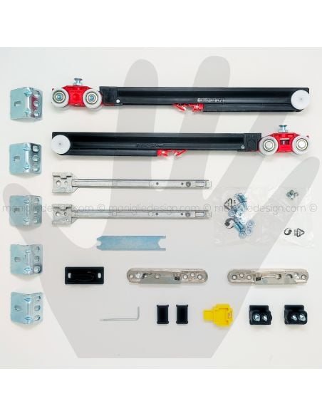 Binario per porta scorrevole ammortizzato Eclettica Fluid Terno Scorrevoli 120 kg