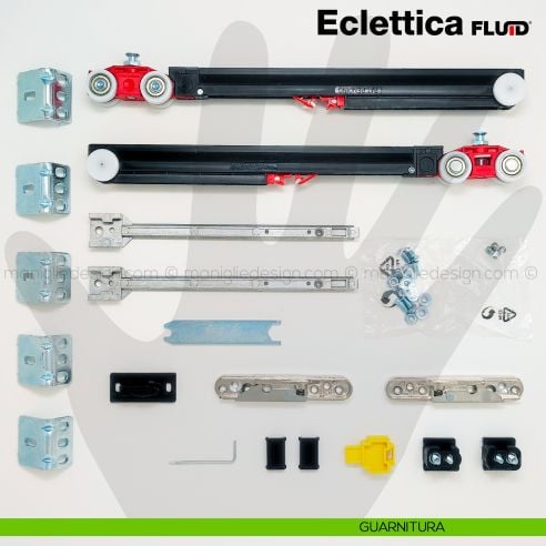 Binario per porta scorrevole ammortizzato Eclettica Fluid Terno Scorrevoli 120 kg