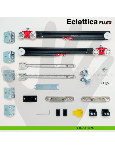 Binario per porta scorrevole ammortizzato Eclettica Fluid Terno Scorrevoli 120 kg