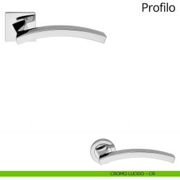 Maniglia per porta interna Profilo Linea Calì rosetta quadrata tradizionale 2