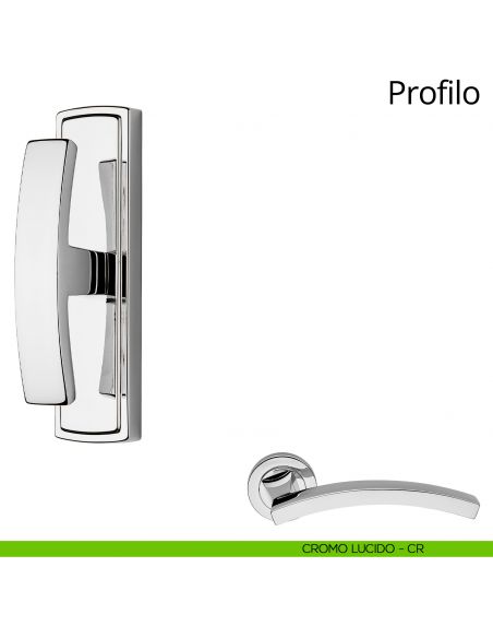 Maniglia per finestra cremonese Profilo Linea Calì cromo