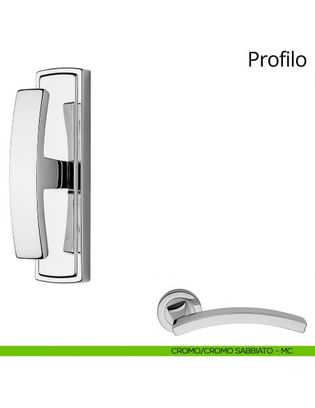 Maniglia per finestra cremonese Profilo Linea Calì cromo - cromo sabbiato