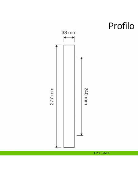Maniglione per porta Profilo Linea Calì disegno