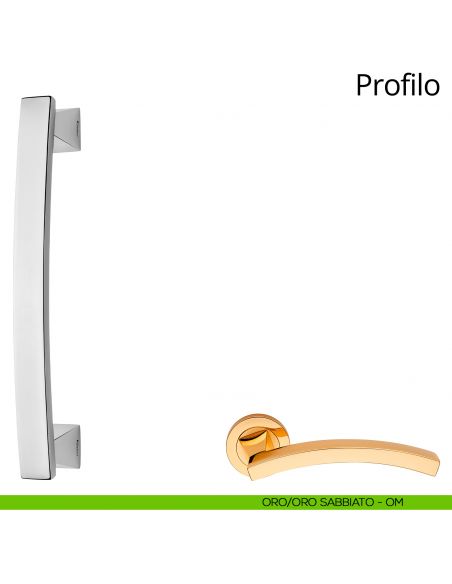 Maniglione per porta Profilo Linea Calì oro - oro sabbiato