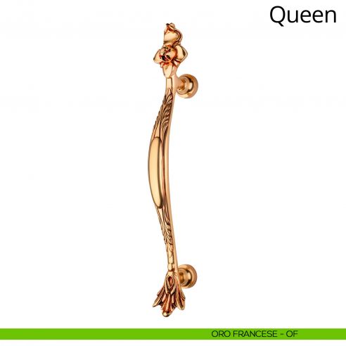 Maniglione per porta Queen Linea Calì interasse 315 mm oro francese