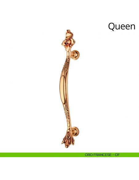 Maniglione per porta Queen Linea Calì interasse 315 mm oro francese