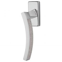 Maniglia con Swarovski per finestra martellina DK Profilo Mesh Linea Calì