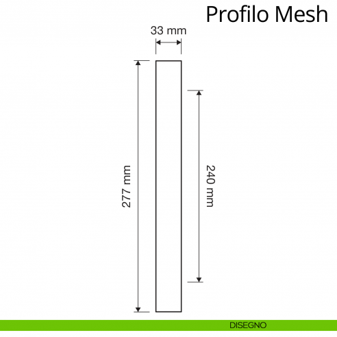 Maniglione con Swarovski per porta Profilo Mesh Linea Calì disegno