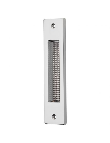 Maniglia con Swarovski ad incasso rettangolare per porta scorrevole Profilo Mesh Linea Calì