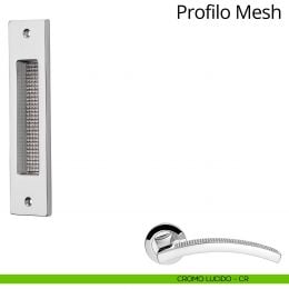 Maniglia con Swarovski ad incasso rettangolare per porta scorrevole Profilo Mesh Linea Calì 2
