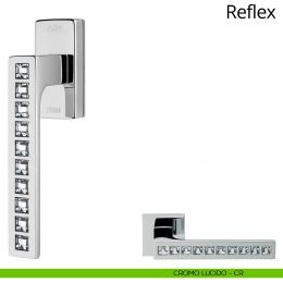 Maniglia con cristalli Swarovski per finestra martellina DK antintrusione Reflex Linea Calì 2