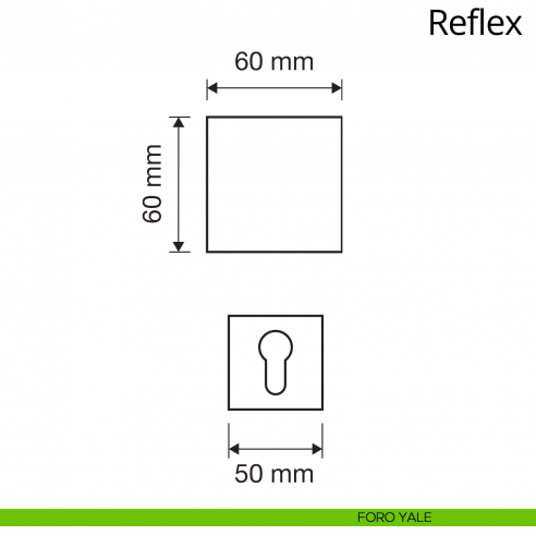 Pomolo con cristallo Swarovski per porta girevole Reflex Linea Calì foro yale