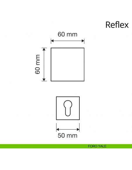 Pomolo con cristallo Swarovski per porta girevole Reflex Linea Calì foro yale