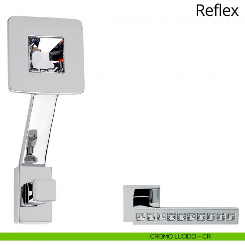 Appendiabiti a parete con cristallo Swarovski Reflex Linea Calì cromo lucido