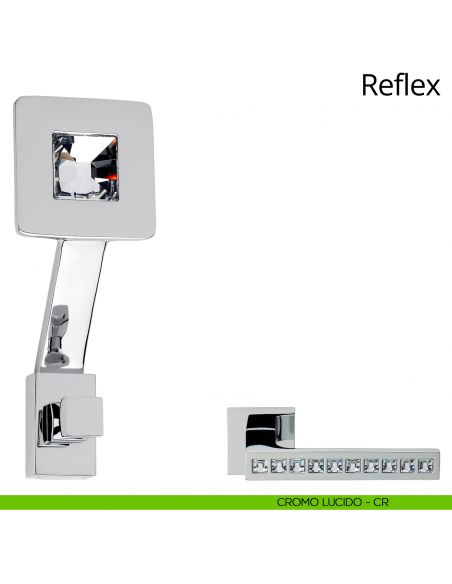 Appendiabiti a parete con cristallo Swarovski Reflex Linea Calì cromo lucido