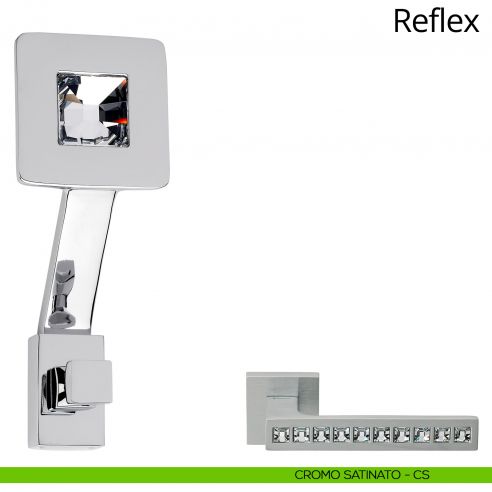 Appendiabiti a parete con cristallo Swarovski Reflex Linea Calì cromo satinato