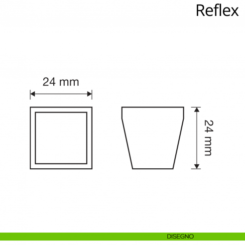 Pomolo con cristallo Swarovski per mobile Reflex Linea Calì disegno