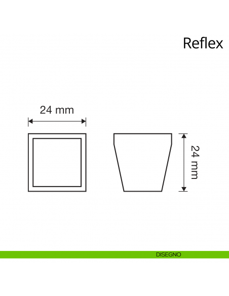 Pomolo con cristallo Swarovski per mobile Reflex Linea Calì disegno