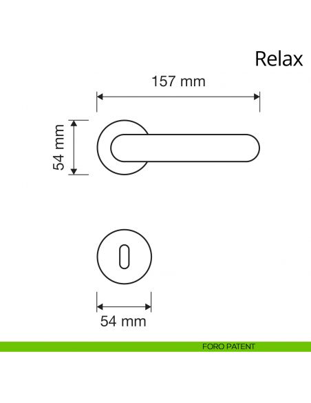 Maniglia per porta interna Relax Linea Calì rosetta tonda foro patent