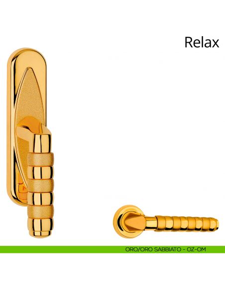 Maniglia per finestra cremonese Relax Linea Calì oro zecchino + oro sabbiato
