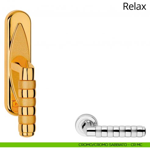 Maniglia per finestra cremonese Relax Linea Calì cromo lucido + cromo sabbiato