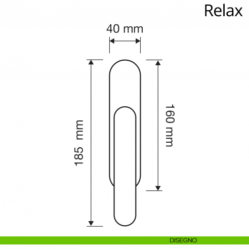 Maniglia per finestra cremonese Reflex Linea Calì disegno