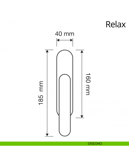 Maniglia per finestra cremonese Reflex Linea Calì disegno