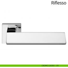 Maniglia per porta interna Riflesso Linea Calì rosetta quadrata tradizionale 2