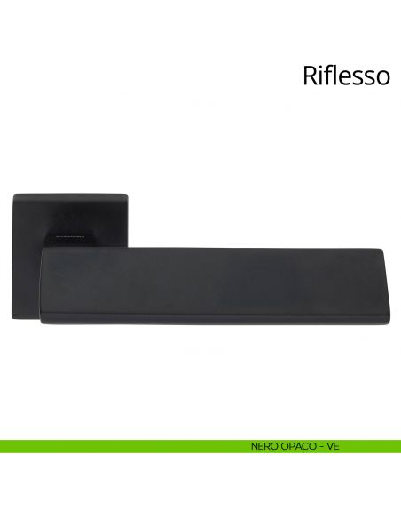 Maniglia per porta interna Riflesso Linea Calì rosetta quadrata tradizionale