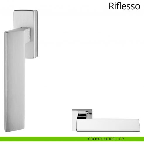 Maniglia per finestra martellina DK Riflesso Linea Calì cromo lucido