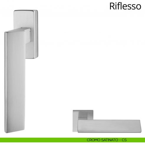 Maniglia per finestra martellina DK Riflesso Linea Calì cromo satinato
