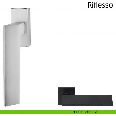 Maniglia per finestra martellina DK Riflesso Linea Calì nero opaco