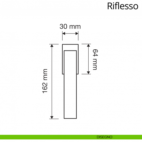 Maniglia per finestra martellina DK Riflesso Linea Calì disegno
