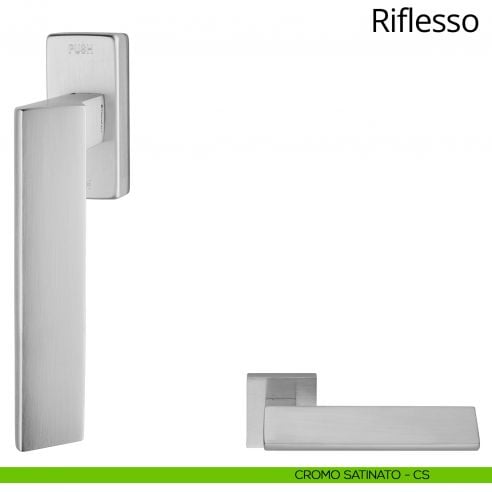 Maniglia per finestra martellina DK antintrusione Riflesso Linea Calì cromo satinato