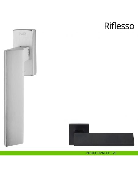 Maniglia per finestra martellina DK antintrusione Riflesso Linea Calì nero opaco