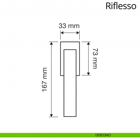 Maniglia per finestra martellina DK antintrusione Riflesso Linea Calì disegno