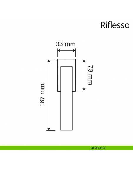 Maniglia per finestra martellina DK antintrusione Riflesso Linea Calì disegno