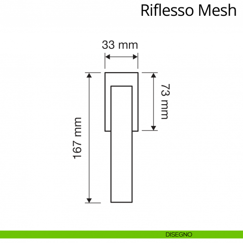 Maniglia Swarovski per finestra martellina DK antintrusione Riflesso Mesh Linea Calì disegno