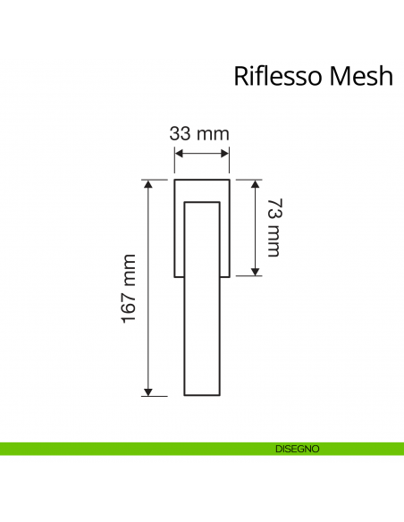 Maniglia Swarovski per finestra martellina DK antintrusione Riflesso Mesh Linea Calì disegno
