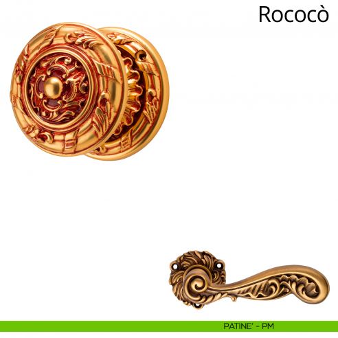 Pomolo per porta fisso Rococò Linea Calì patinè