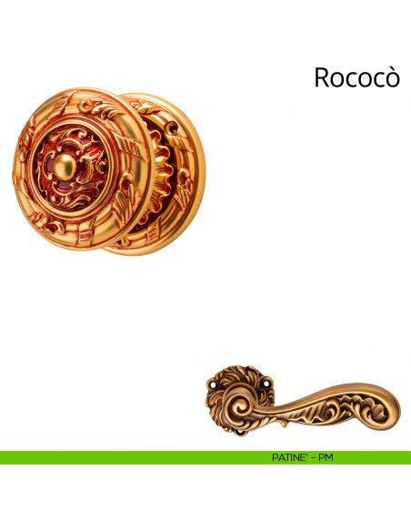 Pomolo per porta fisso Rococò Linea Calì patinè
