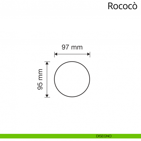 Pomolo per porta fisso Rococò Linea Calì disegno