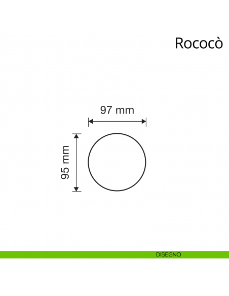 Pomolo per porta fisso Rococò Linea Calì disegno